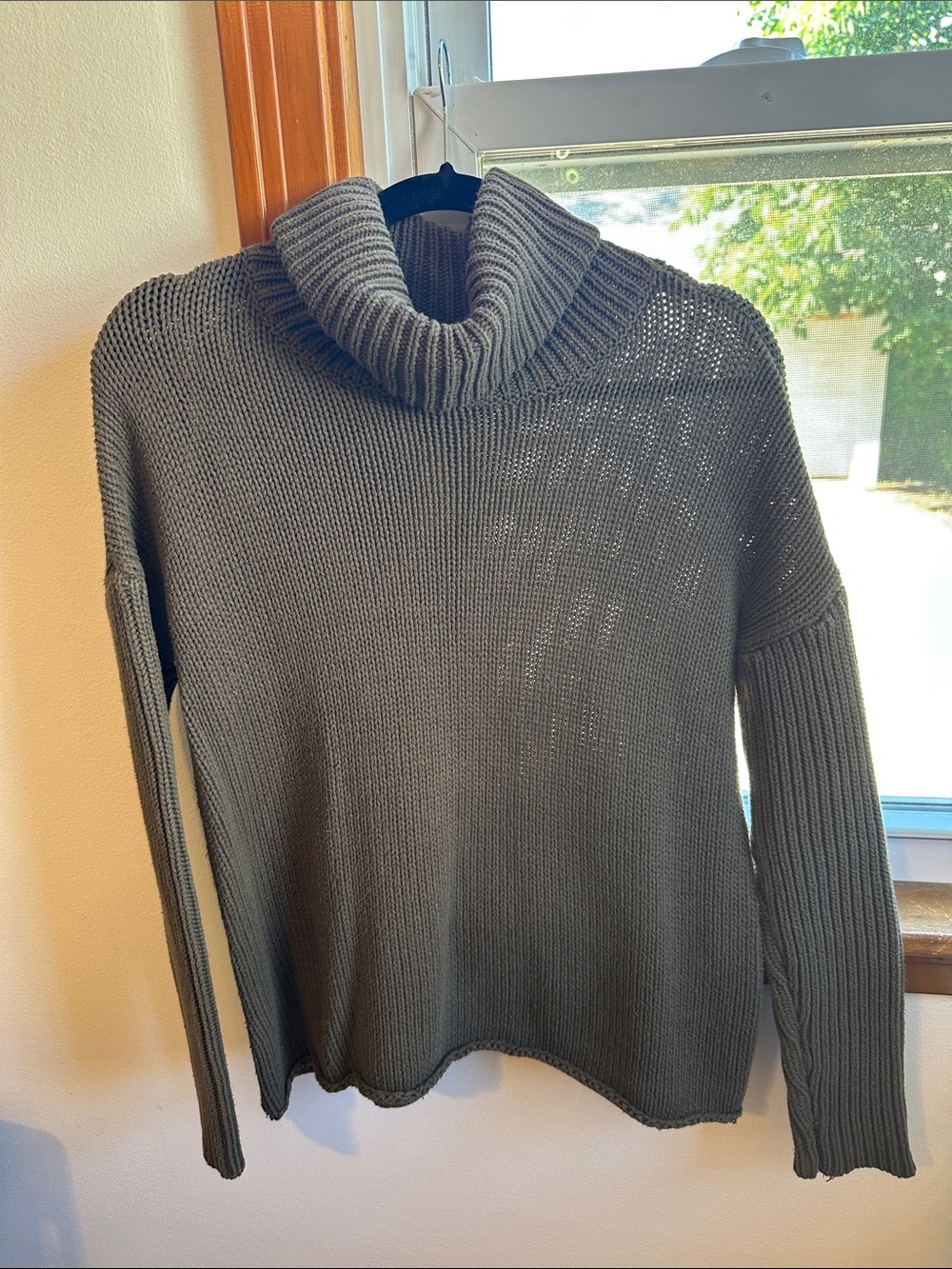 Seek the Label Women’s Olive Green Turtleneck Sweater